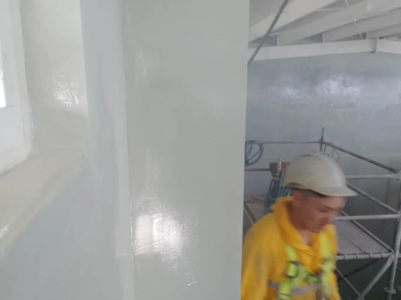 Trabajos interiores durante la ejecución del proyecto